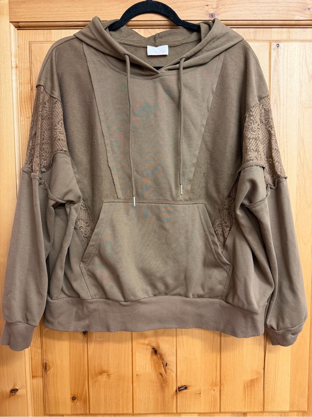 Women's Lace-Panel Hoodie